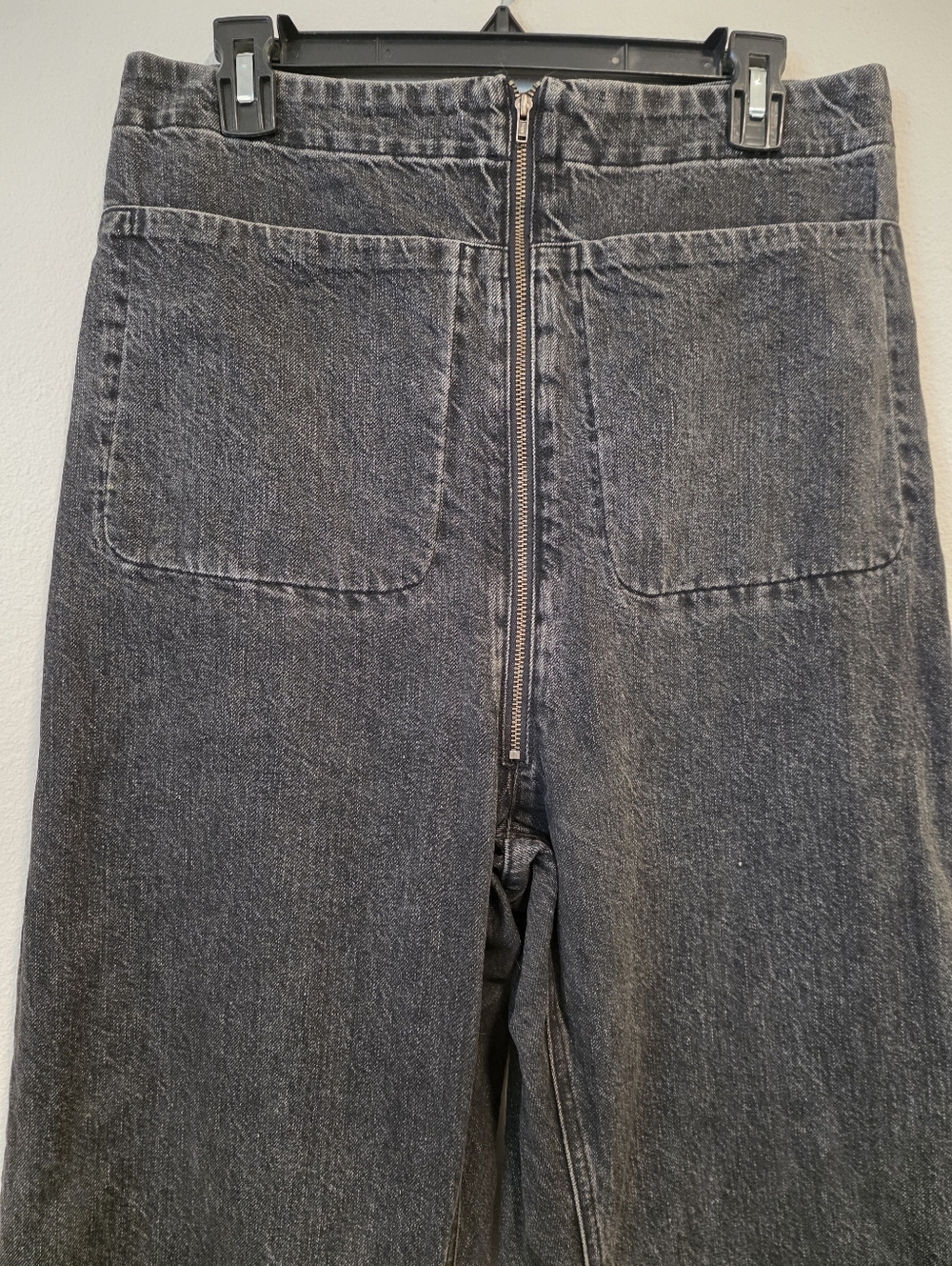 Rachel Comey Barrie Zip Front Straight Leg Washed Black Jean Pants - Picture 5 of 9